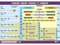 Таблица демонстрационная "Сравнение понятий изомер и гомолог" (винил 70x100) - fgospostavki.ru - Дмитров