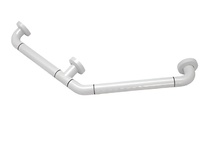 Поручень угловой трехопорный с антибактериальным покрытием (белая) - fgospostavki.ru - Дмитров