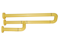Поручень неоткидной трёхопорный с антибактериальным покрытием (желтый) - fgospostavki.ru - Дмитров