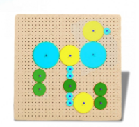 Тактильно-развивающая панель с разноцветными шестеренками - fgospostavki.ru - Дмитров