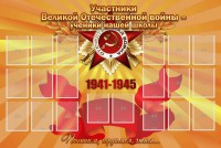 Стенд "Участники ВОВ - ученики нашей школы" - fgospostavki.ru - Дмитров