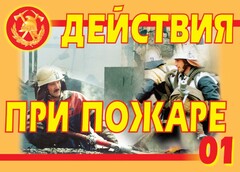 Комплект плакатов "Действия при пожаре" - fgospostavki.ru - Дмитров
