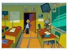 Магнитно-маркерный ситуационный плакат "Классная комната" с набором магнитных карточек + методические рекомендации (иностранный язык) - fgospostavki.ru - Дмитров