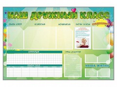 Стенд-уголок магнитно-маркерный "Наш дружный класс" - fgospostavki.ru - Дмитров