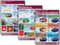 Комплект таблиц "Хозяйство и регионы России" (14 таблиц, А1, ламинированные) - fgospostavki.ru - Дмитров