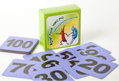 Набор магнитных карточек "Круглые числа" (фон фиолетовый) - fgospostavki.ru - Дмитров