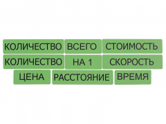 Набор магнитных карточек "Опорные слова к задачам" (зеленый) - fgospostavki.ru - Дмитров