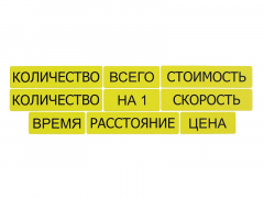 Набор магнитных карточек "Опорные слова к задачам" (желтый) - fgospostavki.ru - Дмитров