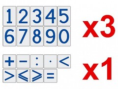 Комплект магнитов (демонстрационных) для школьной доски "Цифры и знаки" - fgospostavki.ru - Дмитров