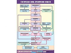 Таблица демонстрационная "Генетическая связь органических веществ" (винил 100x140) - fgospostavki.ru - Дмитров