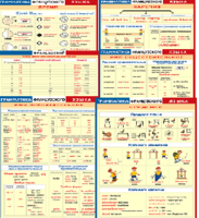 Комплект таблиц "Грамматика французского языка (9 листов)" (100х140 сантиметров, винил) - fgospostavki.ru - Дмитров