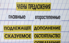 Набор магнитных карточек "Члены предложения" (фон жёлтый) - fgospostavki.ru - Дмитров