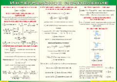 Таблица "Интегральное исчисление" (100х140 сантиметров, винил) - fgospostavki.ru - Дмитров