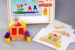 Игровой набор Фребеля "Конструктор деревянный без соединений-4" (Серия "Эксперимент") - fgospostavki.ru - Дмитров