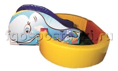 Сухой бассейн овальный с горкой "Кит" ПВХ - fgospostavki.ru - Дмитров