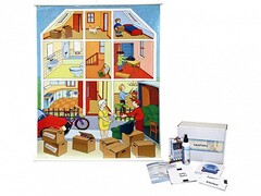 Магнитно-маркерный ситуационный плакат "Квартира" с набором магнитных карточек + методические рекомендации (иностранный язык) - fgospostavki.ru - Дмитров