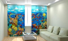 Комплект светонепроницаемых штор "Рыбки" - fgospostavki.ru - Дмитров