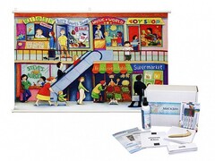 Магнитно-маркерный ситуационный плакат "Магазин" с набором магнитных карточек + методические рекомендации (иностранный язык) - fgospostavki.ru - Дмитров