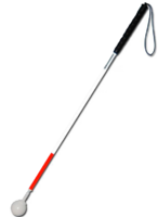 Трость телескопическая композитная с вращающимся шарообразным наконечником короткая на крючке - fgospostavki.ru - Дмитров