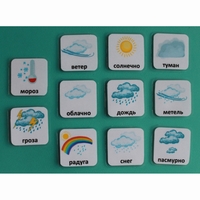 Набор карточек "Погода" (с рисунками) - fgospostavki.ru - Дмитров
