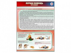 Стенд "Первая помощь при пожаре" - fgospostavki.ru - Дмитров