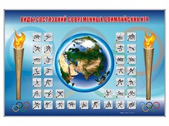 Магнитно-маркерная доска "Олимпийские виды спорта" с комплектом тематических магнитов - fgospostavki.ru - Дмитров