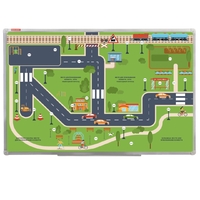 Магнитно-маркерная доска "Безопасный маршрут школьника" (дом-школа-дом) с комплектом тематических магнитов КМ-17 - fgospostavki.ru - Дмитров