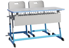 Парта NOMAD V двухместная регулируемая по высоте с антивандальной кромкой - fgospostavki.ru - Дмитров