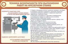 Стенд "Техника безопасности при выполнении работ на фрезерном станке" - fgospostavki.ru - Дмитров