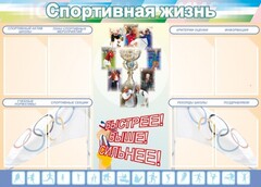 Стенд "Спортивная жизнь" Вариант 2 - fgospostavki.ru - Дмитров