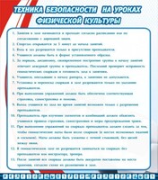 Стенд "Техника безопасности на уроках физкультуры" - fgospostavki.ru - Дмитров