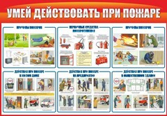 Стенд "Умей действовать при пожаре" - fgospostavki.ru - Дмитров