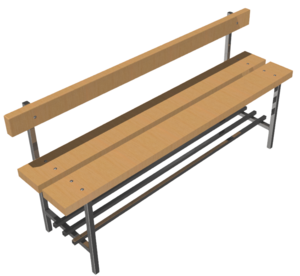 Скамья для раздевалок со спинкой (1,5 метра) - fgospostavki.ru - Дмитров