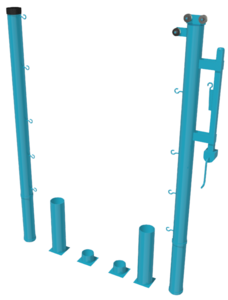 Стойки для большого тенниса с механизмом натяжения со стаканами - fgospostavki.ru - Дмитров