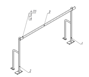 Станок хореографический напольный (1,5 метра, однорядный) - fgospostavki.ru - Дмитров