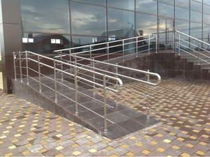 Перила для входной группы с двойным поручнем - fgospostavki.ru - Дмитров