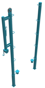 Стойки для большого тенниса с механизмом натяжения со стаканами (комплект) - fgospostavki.ru - Дмитров