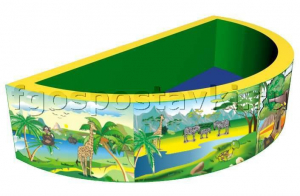 Бассейн с шариками полукруглый с шелкографией - fgospostavki.ru - Дмитров