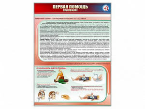 Стенд "Первая помощь при пожаре" - fgospostavki.ru - Дмитров