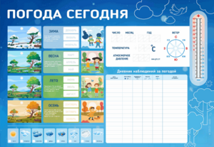 Стенд-уголок маркерный "Погода сегодня" - fgospostavki.ru - Дмитров