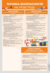 Стенд-уголок "Техника безопасности на уроках труда" - fgospostavki.ru - Дмитров