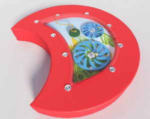 Настенный игровой модуль в виде части гусеницы с весами - fgospostavki.ru - Дмитров