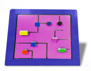 Тактильно-развивающая панель с геометрическими фигурами - fgospostavki.ru - Дмитров