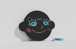 Фигурная грифельная меловая доска на тему эмоций - fgospostavki.ru - Дмитров