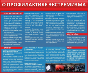 Стенд "О профилактике экстремизма" - fgospostavki.ru - Дмитров