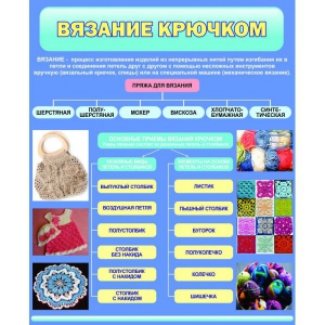 Стенд "Вязание крючком" - fgospostavki.ru - Дмитров
