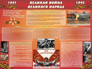 Стенд "Великая война Великого народа" Вариант 2 (6 блоков) - fgospostavki.ru - Дмитров
