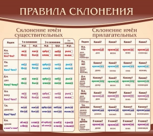 Стенд "Правила склонения" - fgospostavki.ru - Дмитров