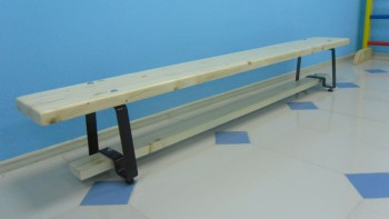 Скамейка гимнастическая (металлические ножки, лак) (2,5 м)  - fgospostavki.ru - Дмитров