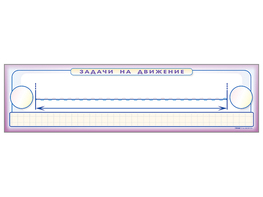 Панно (демонстрационное) магнитно-маркерное "Задачи на движение" + комплект тематических магнитов - fgospostavki.ru - Дмитров
